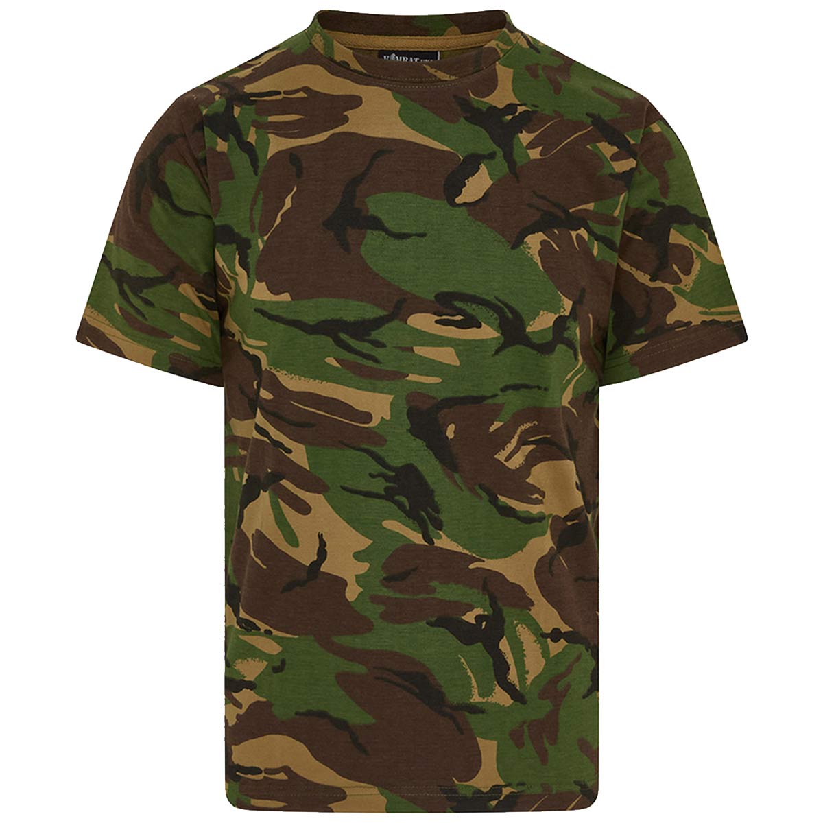 front view of kombat tshirt dpm camouflage
