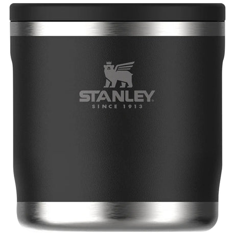 front view of stanley black adventure to go 350ml food jar