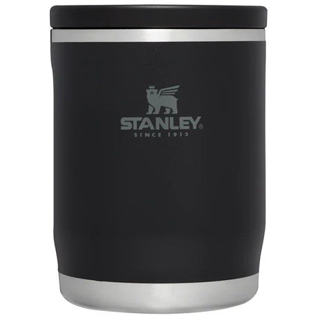 front view of stanley black adventure to go 530ml food jar