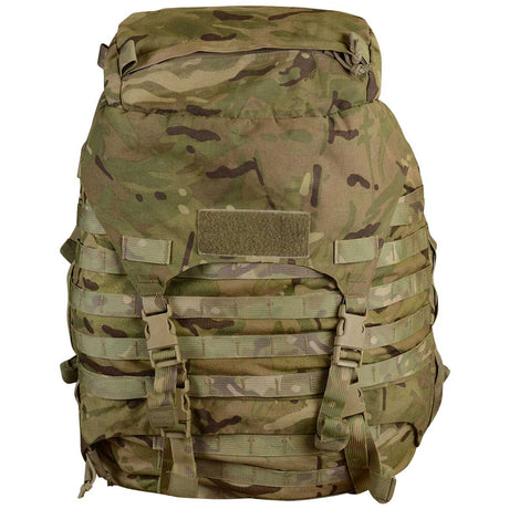 front view of virtus mk3 bergen 90l mtp camo