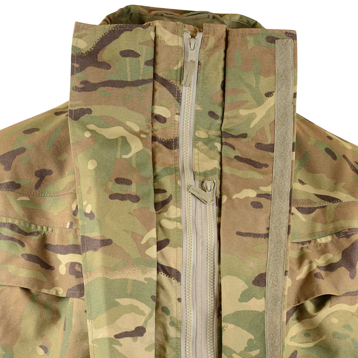 front zip british army mvp waterproof jacket with pockets mtp camo grade 1