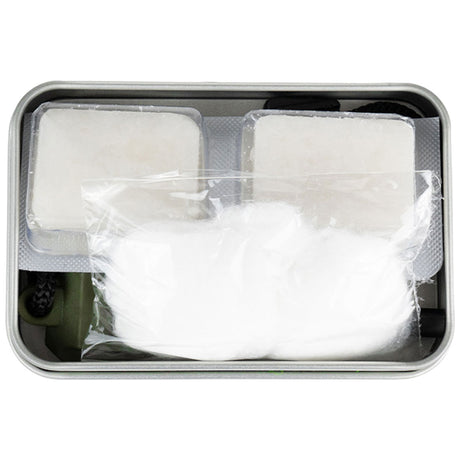 fuel tablets and cotton wool of web tex steel of fire starter kit