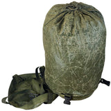 green british army sleeping bag compression sack with drawstring closure