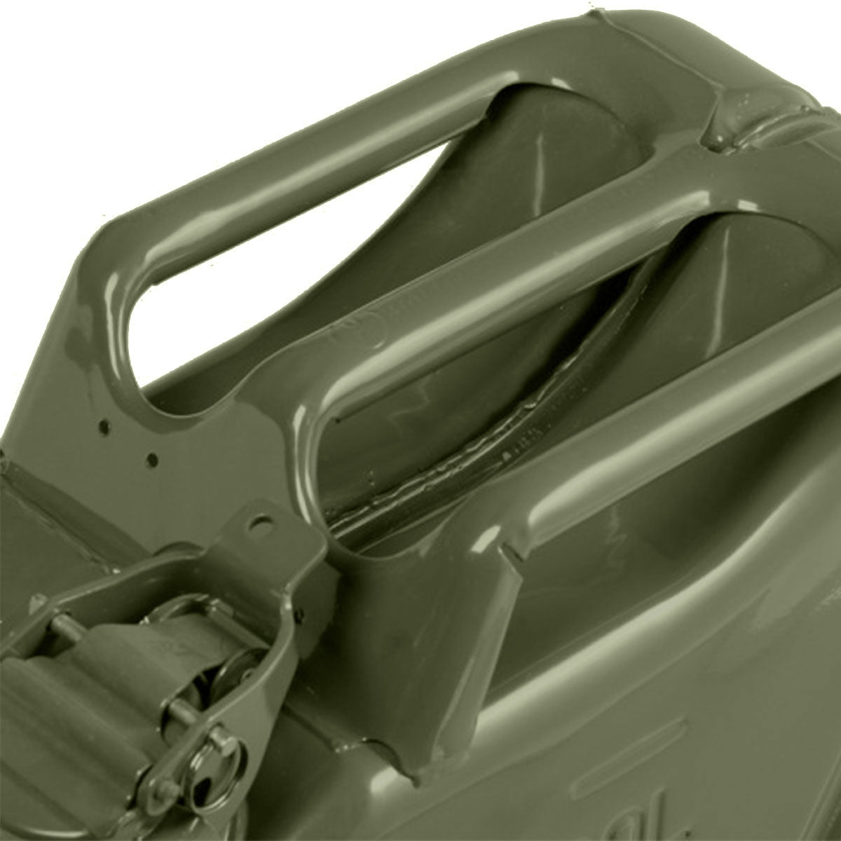 handle on khaki green wavian 10 litre jerry can