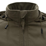 high collared olive green carinthia 5.0 lig jacket