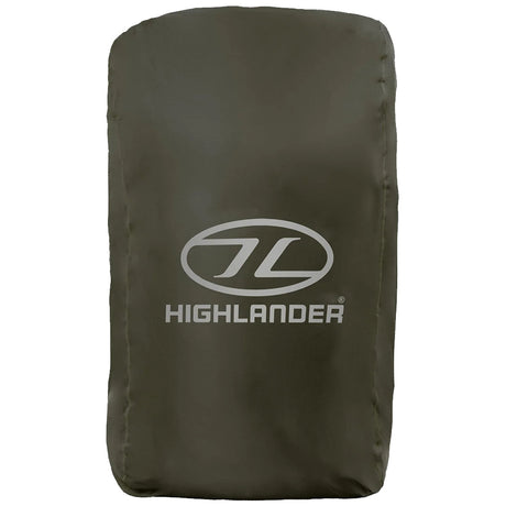highlander ducks back raincover on bag ranger green small