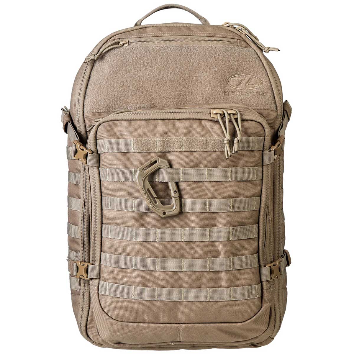 highlander harrier full clamshell pack 45L Coyote Brown