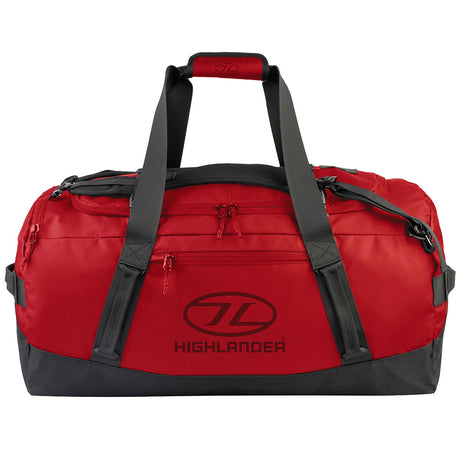 highlander hauler duffel bag 90 litre red