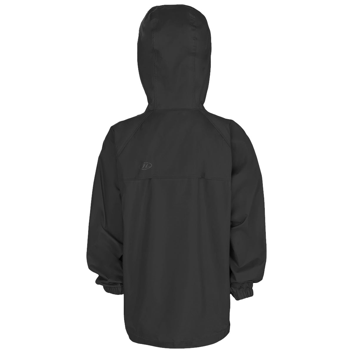 highlander kids stormguard jacket black rear view