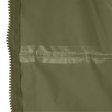 highlander kids stormguard jacket olive seam and zip