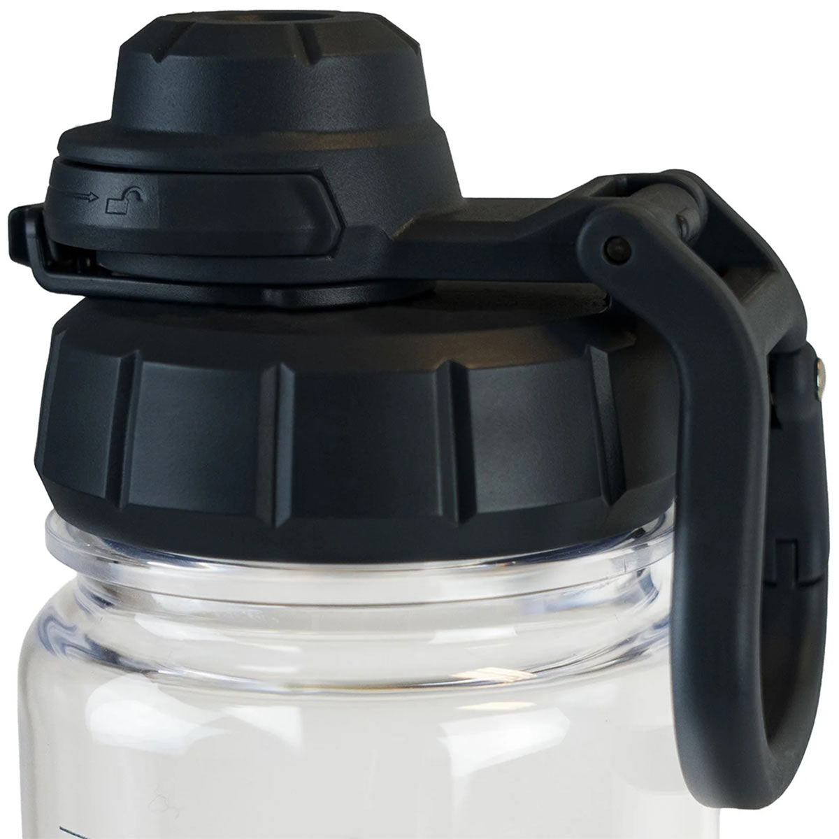 highlander laguz 750ml tritan water bottle charcoal closed lid
