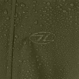 highlander logo on the kids stormguard jacket olive