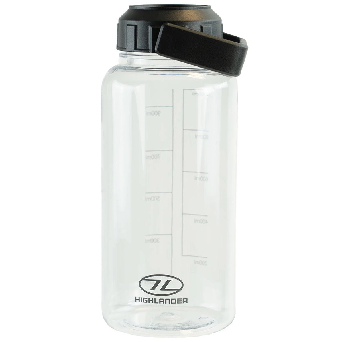 highlander njord 1000 tritan bottle charcoal with handle on lid
