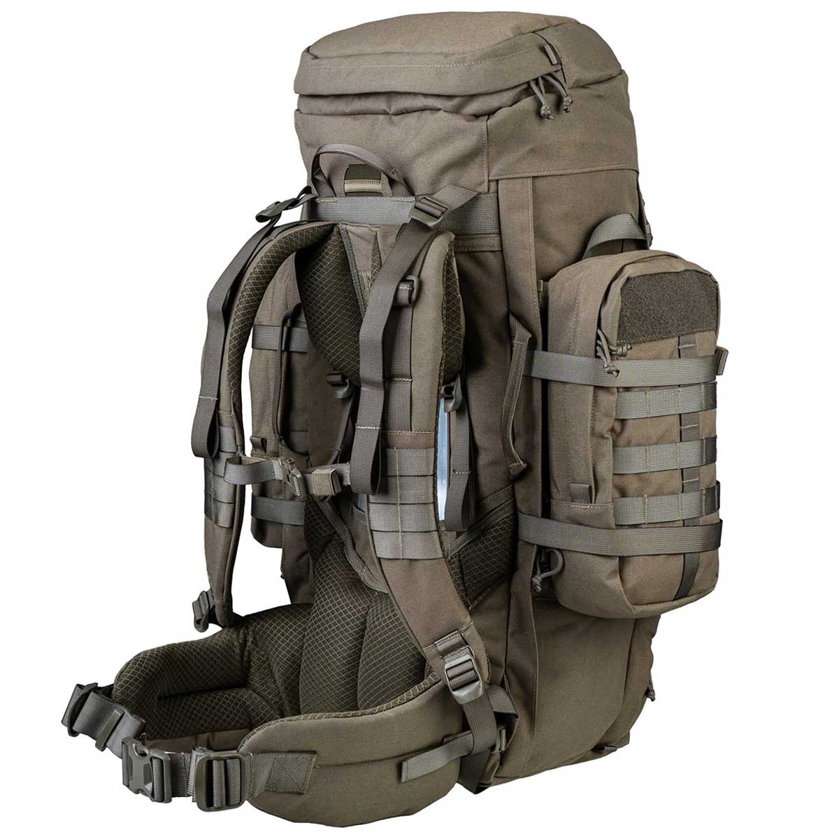 highlander pinnacle rucksack 70l ranger green with removeable padded hip belt