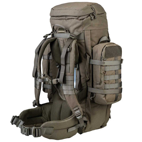 highlander pinnacle rucksack 70l ranger green with removeable padded hip belt