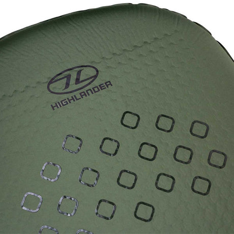 highlander self inflating camping mat compact 30mm silicone print 