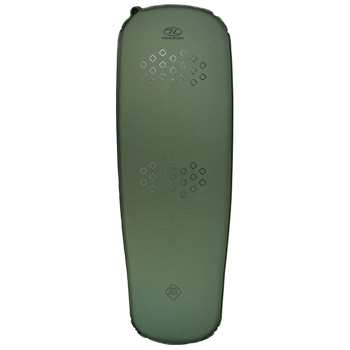 highlander self inflating kip mat 50mm olive green
