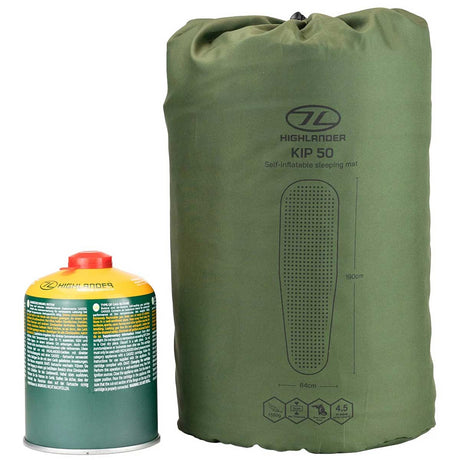 highlander self inflating kip mat 50mm packsize