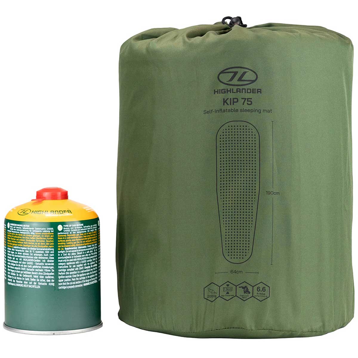 highlander-self-inflating-kip-mat-75mm stuff sack
