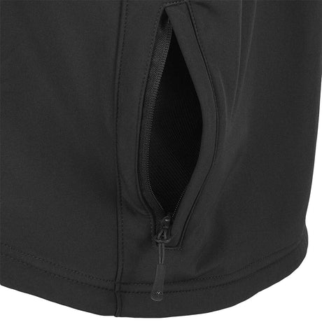 highlander tactical softshell jacket black side zipped pocket