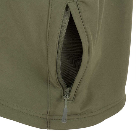 highlander tactical softshell jacket ranger green side ziped pocket