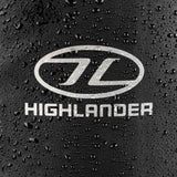 highlander tri laminated duffle bag black logo