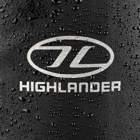 highlander tri laminated duffle bag black logo