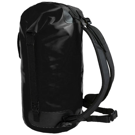 highlander troon tri laminate 35l waterproof duffle bag black side view