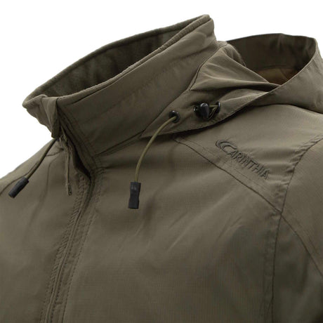 hooded carinthia 5.0 lig insulated olive green jacket