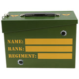 id label of kombat kids army style ammo tin