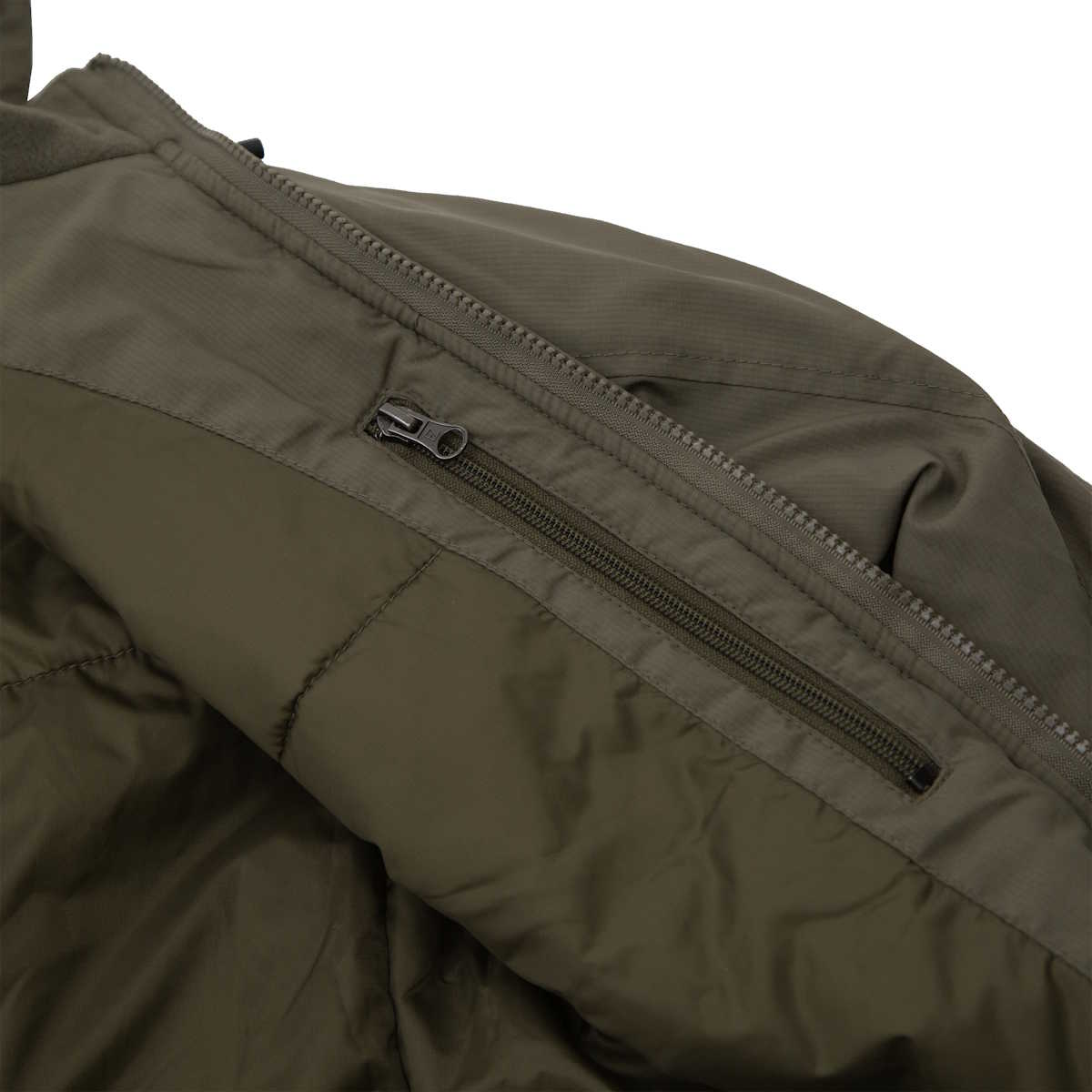 inner napoleon pocket on carinthia green 5.0 lig winter jacket