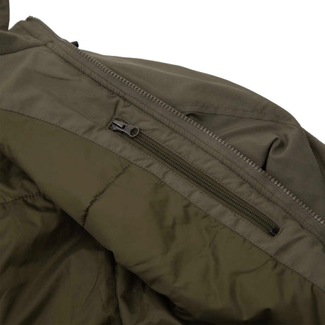 inner napoleon pocket on carinthia green 5.0 lig winter jacket