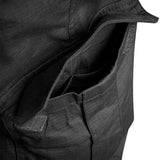 internal organiser and cargo pocket on dark grey stoirm tactical trousers