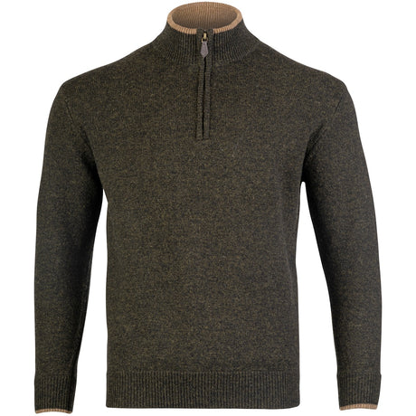 jack pyke ashcombe zipknit pullover dark olive