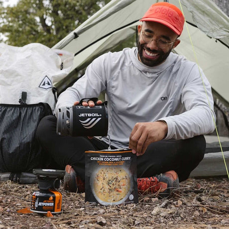 jetboil zip stove used for dehydrated meal