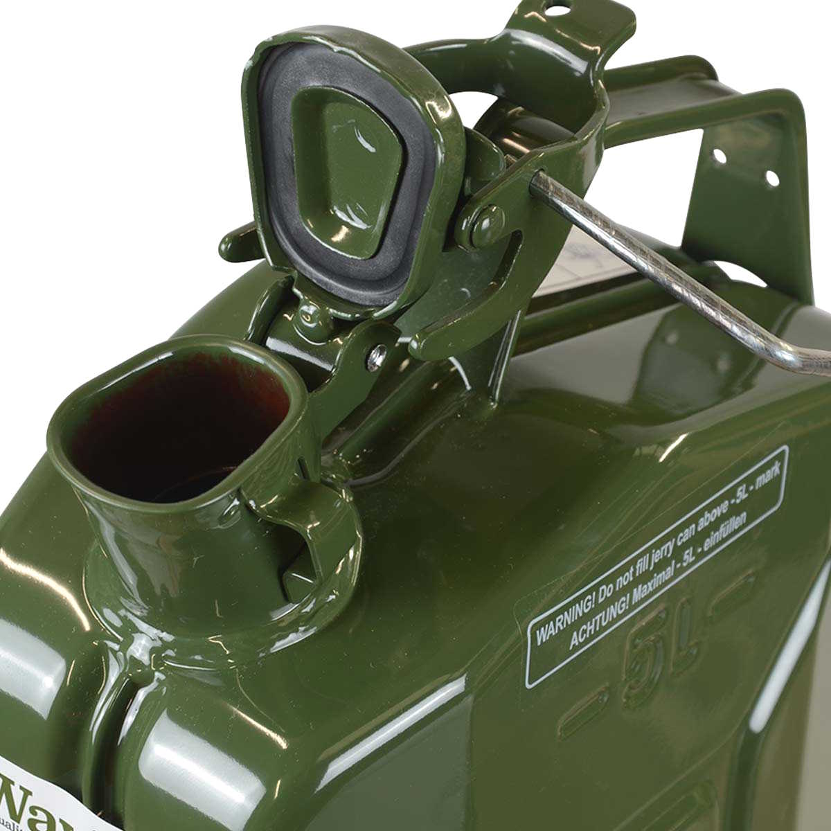 khaki green wavian 5l jerry can wide wide breather pipe