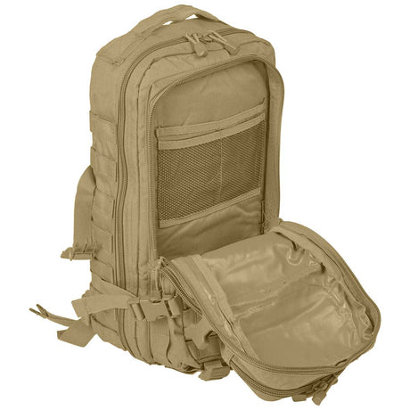 kombat 28l molle assault coyote pack inner mesh pocket