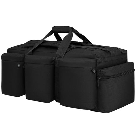 kombat black 100l assault holdall with zipped pockets