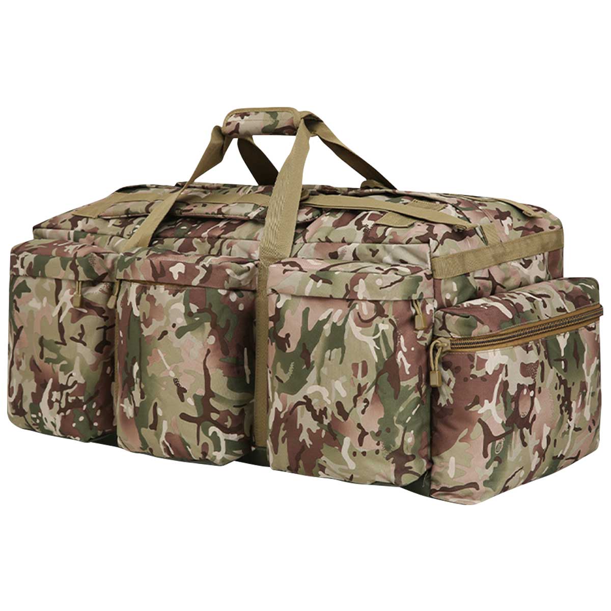 kombat camouflage 100l assault holdall with zipped pockets