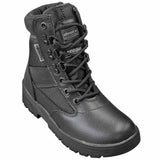 kombat kids half leather patrol boots black