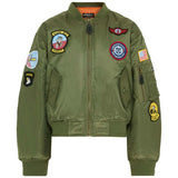 kombat kids ma1 jacket olive green