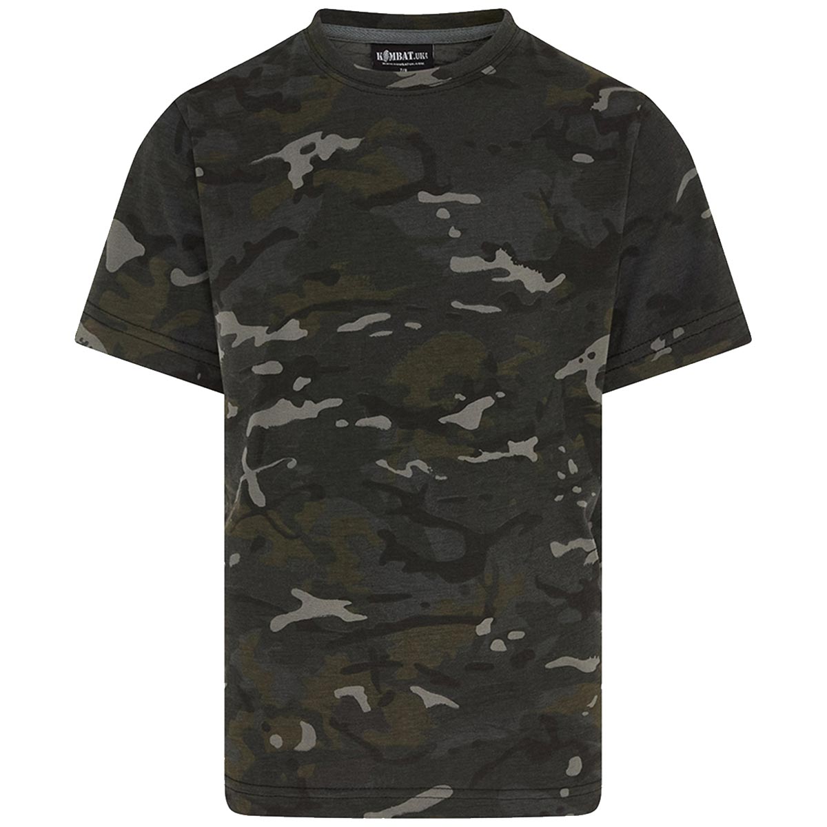 kombat kids tshirt black btp camouflage