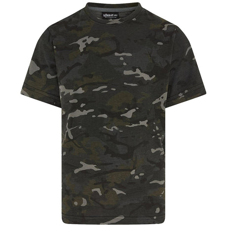 kombat kids tshirt black btp camouflage
