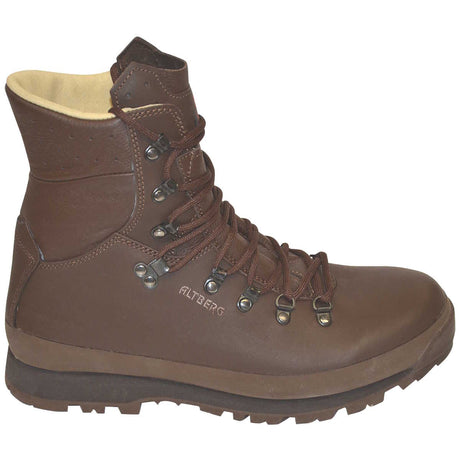 lateral view of altberg military ops brown aqua boots