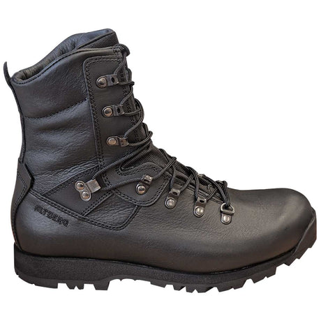  Analyzing image lateral view of black altberg tabbing boot