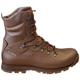 lateral view of brown altberg tabbing boot