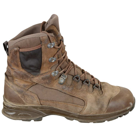 lateral view of used haix original brown scout boots