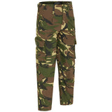 leg cargo pockets on dpm camo kombat kids trousers