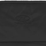 logo on collar of highlander rayder tactical black insulated jacket