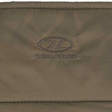 logo on collar of highlander rayder tactical green insulated jacket